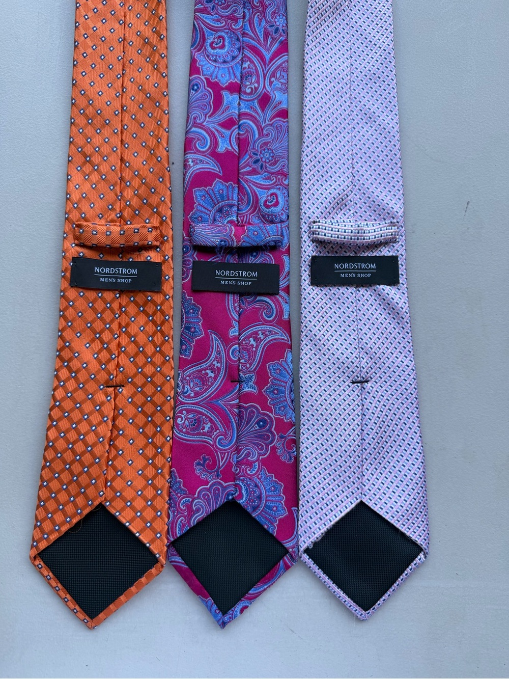 Nordstrom Men’s Shop  Lot of 3 Paisley Geometric 3.5” Silk Ties Ref# 5523